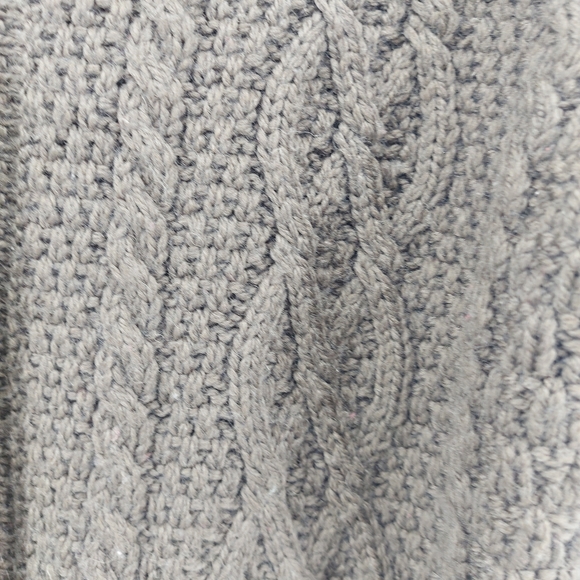 Paul James Wool Cableknit Brown Cardigan Made in England Size Medium - Picture 3 of 4